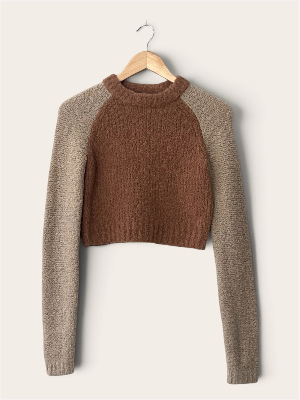 Aritzia Wilfred Free Meridian Alpaca Merino Wool Cropped Sweater S